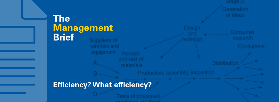 The Management Brief: Efficiency? What efficiency?